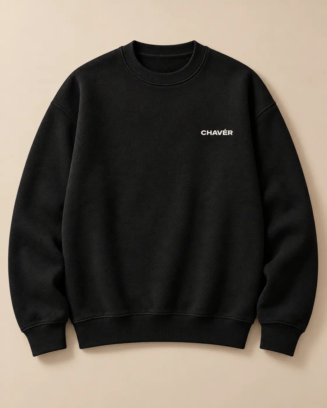 Signature Crewneck Sweater with embroidered CHAVÉR logo